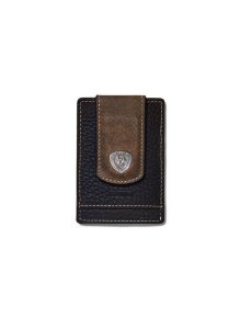 Bolsas Ariat Card Case Logo Diagonal Stitch Hombre Marrones | YCBJ38140
