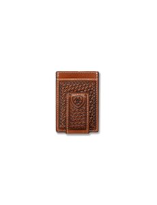 Bolsas Ariat Lattice embossed money clip Hombre Marrones | ZGHE86945