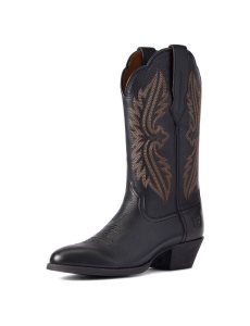Botas Occidentales Ariat Heritage R Puntera Stretchfit Mujer Negras | ZATG45162