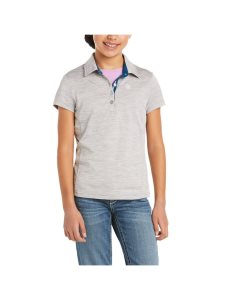 Camisa Polo Ariat Laguna Niños Gris | JXGT47295