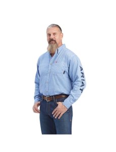 Camisas Ariat FR Lanting Logo Trabajo Hombre Turquesa | EGLA70325