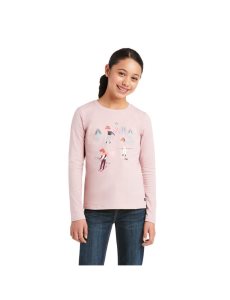 Camisas Ariat Powder Ponies Niños Gris Rosas | ZLSB53849