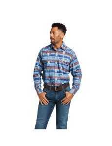 Camisas De Traje Ariat Amir Classic Fit Hombre Azules | AJXO24176
