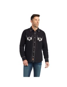 Camisas De Traje Ariat Chimayo Retro Snap Hombre Negras | TBQW04156