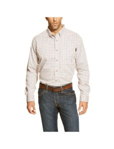 Camisas De Traje Ariat FR Gauge Trabajo Hombre Blancas Multicolor | SPVF09281