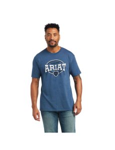Camiseta Ariat 93 Shield Hombre Azules | LBMR53169