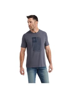 Camiseta Ariat Faded Hombre Titanium | PVHO18629