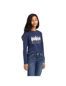 Camiseta Ariat Fan Club Niños Azul Marino | IQWN29630