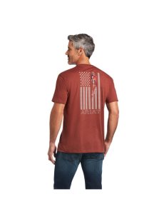 Camiseta Ariat Farm Hombre Rojas | IPLU20765