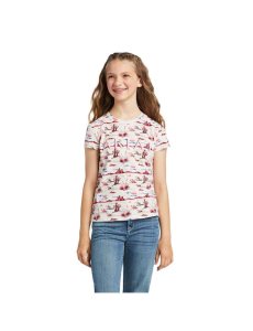 Camiseta Ariat REAL Yuma Print Estampadas Tee Niños Multicolor | TGLE24537