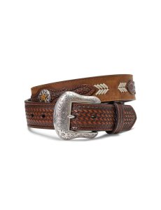 Cinturones Ariat Gold Star Medallion Hombre Marrones | JOFD36907