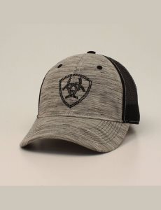 Gorras Ariat Shield embossed logo Mujer Gris | MUYS79531