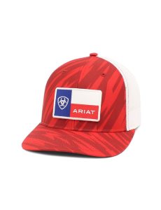 Gorras Ariat Texas Flag Hombre Rojas Rayadas | JFEY90713