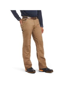 Pantalones Ariat Rebar M4 Relaxed DuraStretch Lona Utility Boot Cut Hombre Kaki | LAUF85342