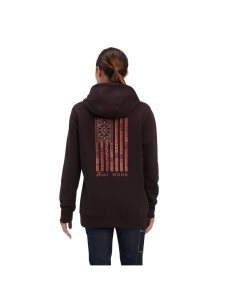 Ropa De Trabajo Ariat Rebar Aztec Flag Estampadas Hoodie Mujer Multicolor | NRAZ27148
