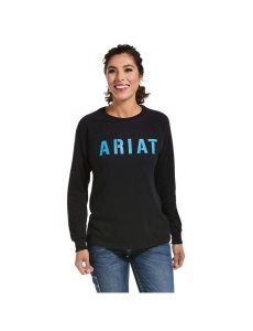 Ropa De Trabajo Ariat Rebar CottonStrong Block T Shirts Mujer Negras | CNPX39250