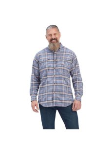 Ropa De Trabajo Ariat Rebar Flannel DuraStretch Trabajo Shirts Hombre Gris | BQKE93751