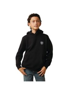 Sudadera Con Capucha Ariat Americana Block Niños Negras | PIZJ32476