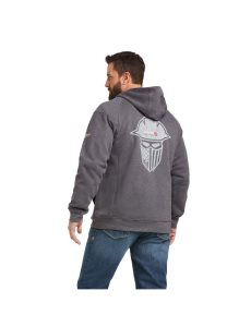 Sudadera Con Capucha Ariat FR Rev Full Cover Flag Full Zip Hombre Gris | ZXNR96341