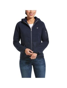 Sudadera Con Capucha Ariat Polartec Flou Full Zip Mujer Azul Marino | SMDN32975