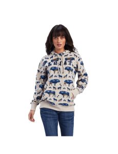 Sudadera Con Capucha Ariat REAL Allover Print Mujer Multicolor | UVEG06419