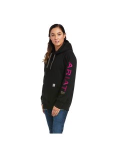 Sudadera Con Capucha Ariat Rebar Estampadas Mujer Negras Moradas | BVOF63082