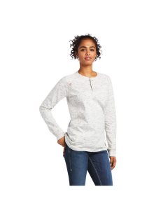 Tops Ariat FR Air Henley Mujer Gris | ANZE71052