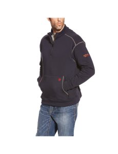 Tops Ariat FR Polartec Fleece 1/4 Zip Hombre Azul Marino | VZKT52619