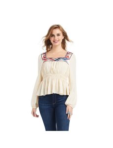 Tops Ariat Jacquard Chimayo Mujer Multicolor | QPNO40785